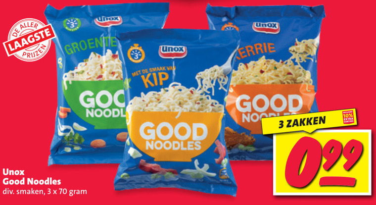 Unox   noodles folder aanbieding bij  Nettorama - details