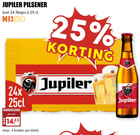 Jupiler   krat bier folder aanbieding bij  MCD Supermarkt Basis - details