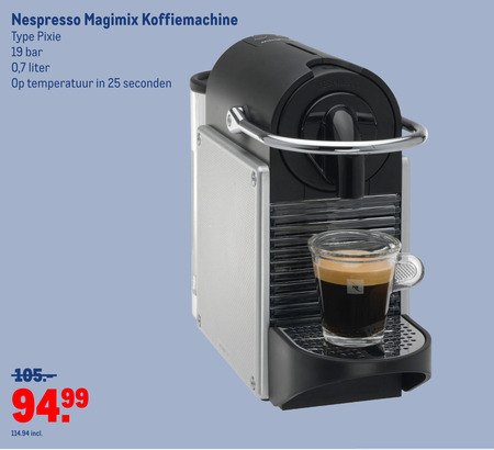 Magimix   nespresso apparaat folder aanbieding bij  Makro - details