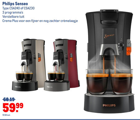 Philips   koffiepadmachine folder aanbieding bij  Makro - details