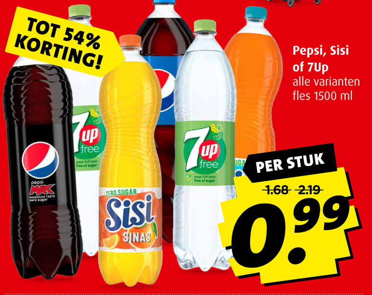 Pepsi   frisdrank, cola folder aanbieding bij  Boni - details