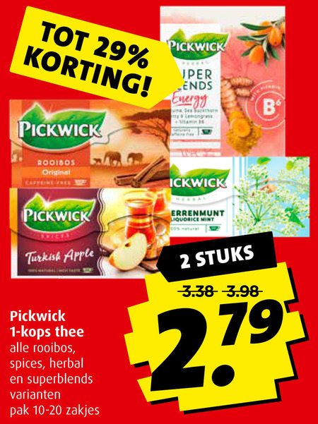 Pickwick   thee folder aanbieding bij  Boni - details