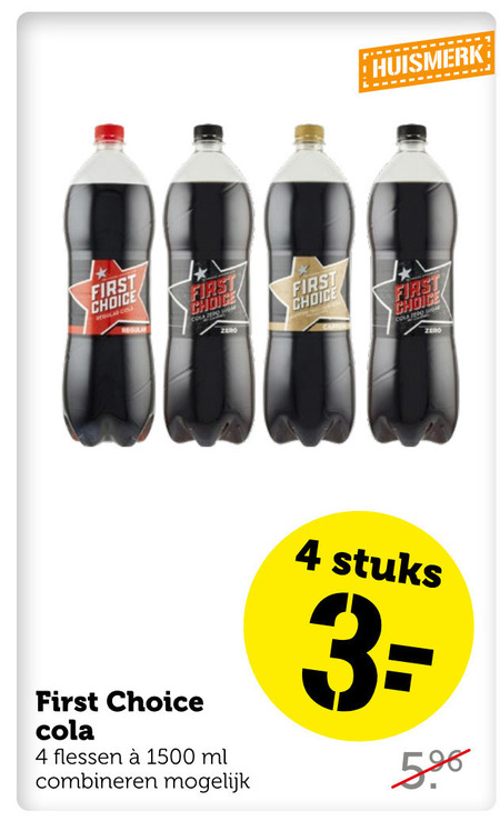 First Choice   cola folder aanbieding bij  Coop - details