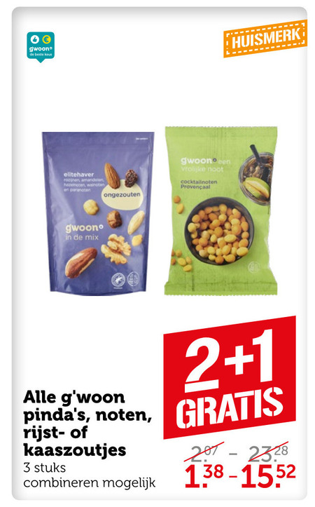 Gwoon   kaaszoutjes, pindas folder aanbieding bij  Coop - details