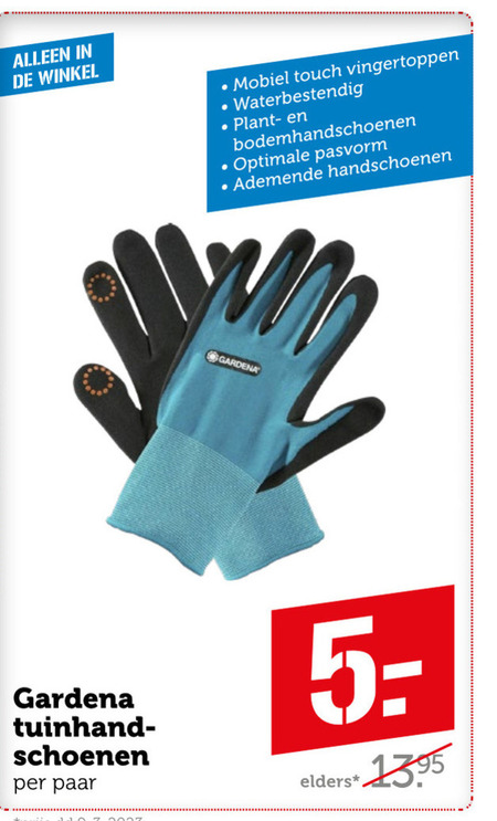 Gardena   tuinhandschoen folder aanbieding bij  Coop - details