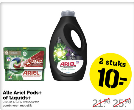 Ariel   wasmiddel folder aanbieding bij  Coop - details