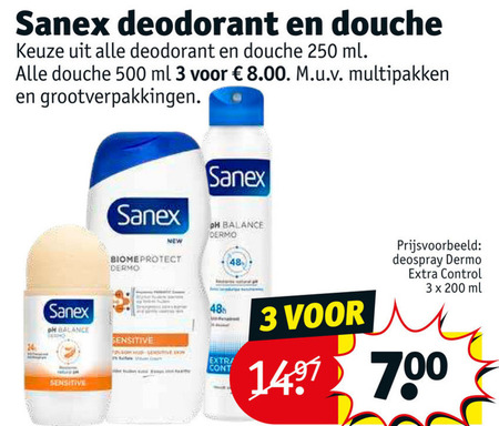 Sanex   douchegel, deodorant folder aanbieding bij  Kruidvat - details