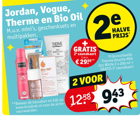 Vogue   deodorant, douchegel folder aanbieding bij  Kruidvat - details