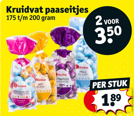 Kruidvat Huismerk   paaseitjes folder aanbieding bij  Kruidvat - details