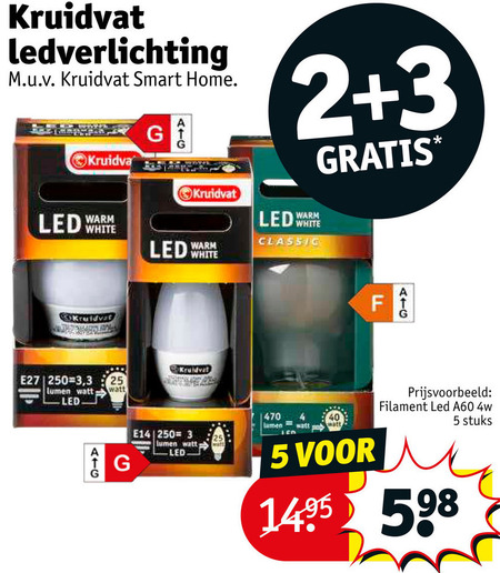 Consequent Foto specificeren Kruidvat Huismerk led lamp folder aanbieding bij Kruidvat - details