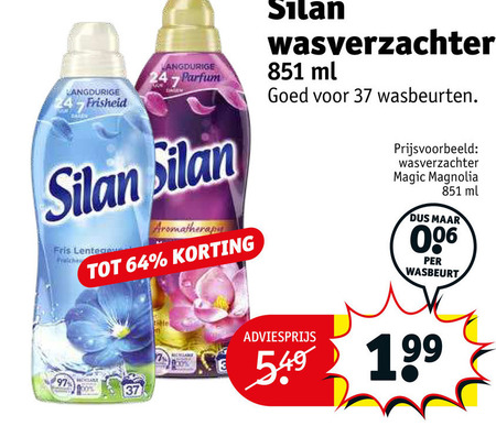 Silan   wasverzachter folder aanbieding bij  Kruidvat - details