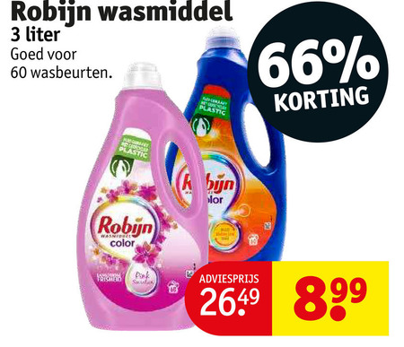 Robijn   wasmiddel folder aanbieding bij  Kruidvat - details