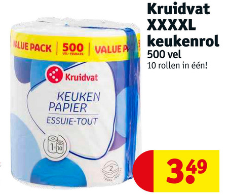 Kruidvat Huismerk   keukenpapier folder aanbieding bij  Kruidvat - details