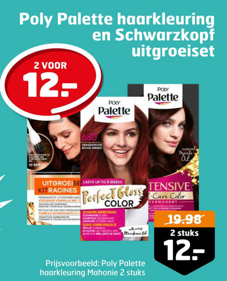 Poly Palette   haarkleuring folder aanbieding bij  Trekpleister - details