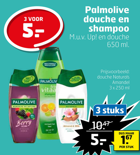 Palmolive   shampoo, douchegel folder aanbieding bij  Trekpleister - details