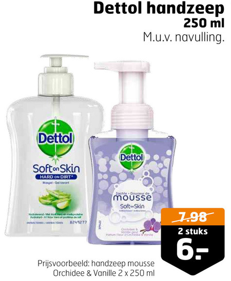 Dettol   handzeep folder aanbieding bij  Trekpleister - details