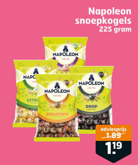 Napoleon   snoep folder aanbieding bij  Trekpleister - details