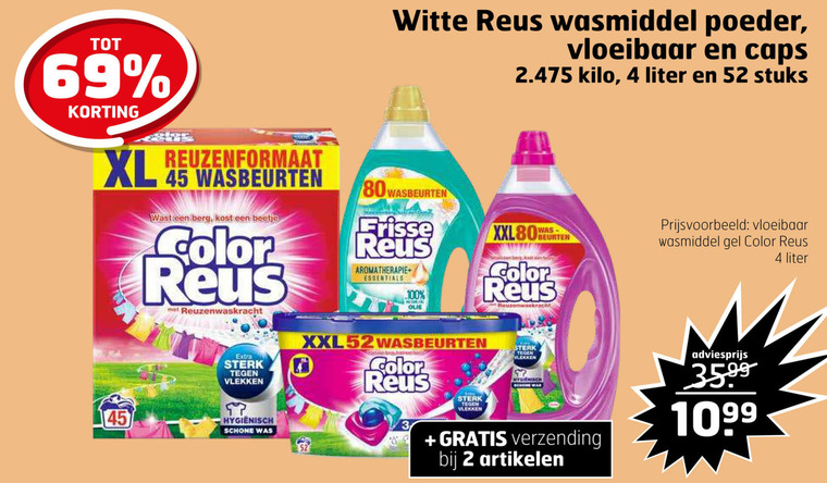 Witte Reus   wasmiddel folder aanbieding bij  Trekpleister - details