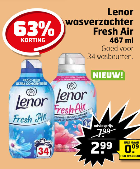 Lenor   wasverzachter folder aanbieding bij  Trekpleister - details