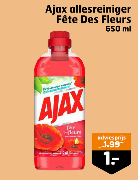 Ajax   allesreiniger folder aanbieding bij  Trekpleister - details