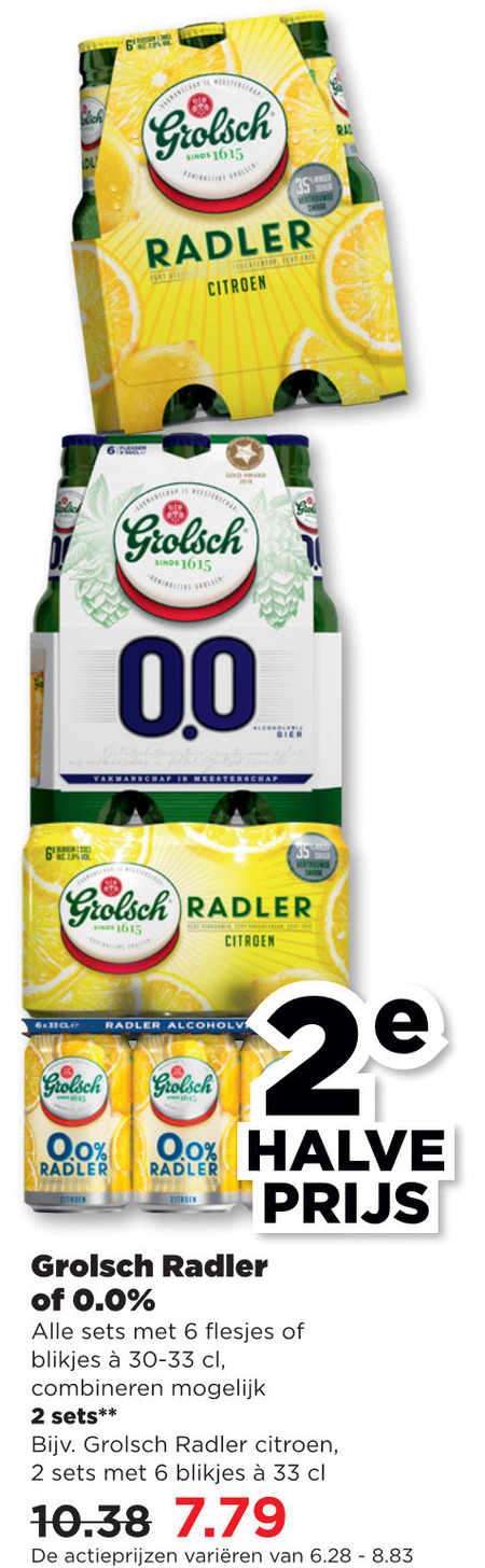 Grolsch   radler bier folder aanbieding bij  Plus Vandaag - details