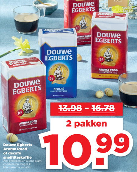 Douwe Egberts   koffie folder aanbieding bij  Plus - details