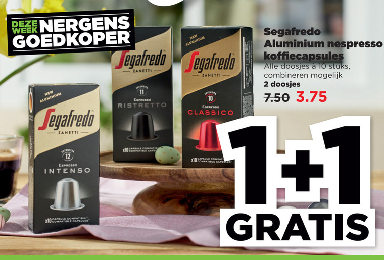 Segafredo   koffiecups folder aanbieding bij  Plus - details