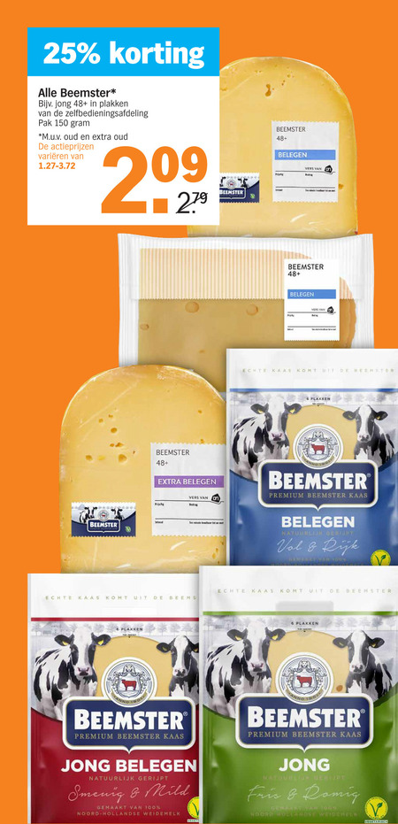 Beemster   kaasplakken, kaas folder aanbieding bij  Albert Heijn - details