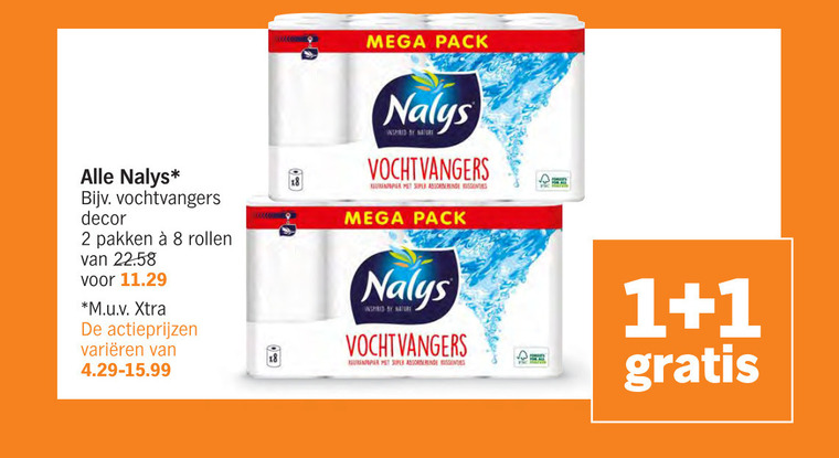 Nalys   keukenpapier, toiletpapier folder aanbieding bij  Albert Heijn - details