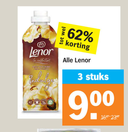 Lenor   wasverzachter folder aanbieding bij  Albert Heijn - details