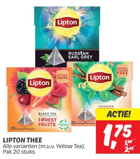 Lipton   thee folder aanbieding bij  Dekamarkt - details