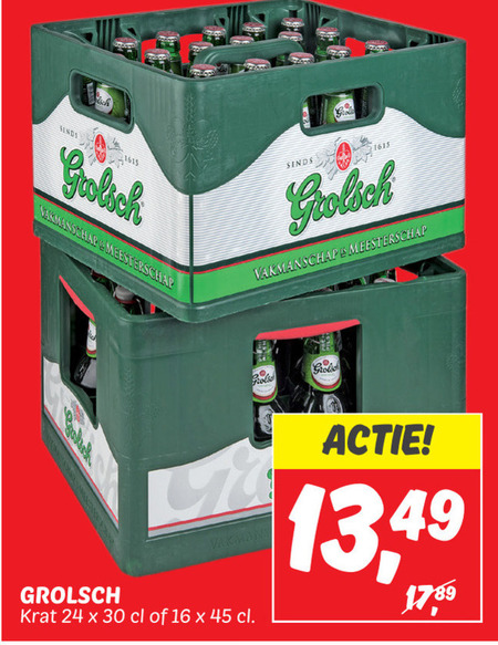 Grolsch   krat bier folder aanbieding bij  Dekamarkt - details