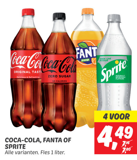 Fanta   frisdrank, cola folder aanbieding bij  Dekamarkt - details