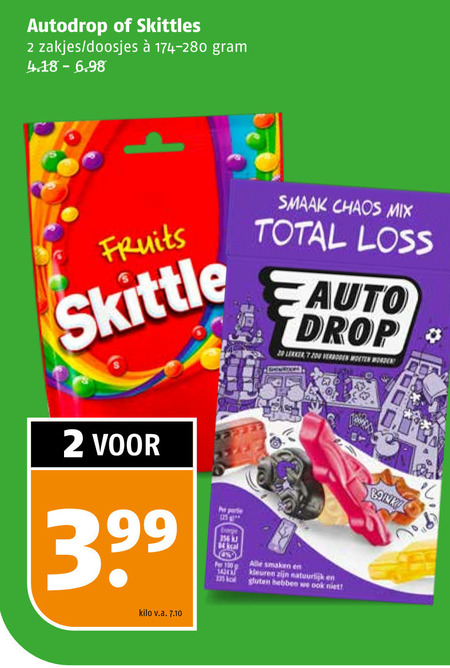 Skittles   snoep folder aanbieding bij  Poiesz - details