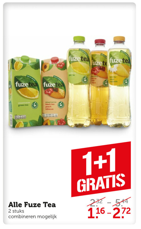 Fuze Tea   ice tea folder aanbieding bij  Coop - details