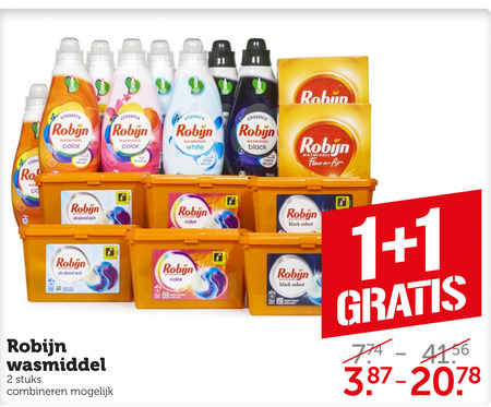 Robijn   wasmiddel folder aanbieding bij  Coop - details