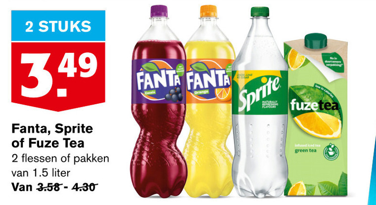 Sprite   ice tea, frisdrank folder aanbieding bij  Hoogvliet - details