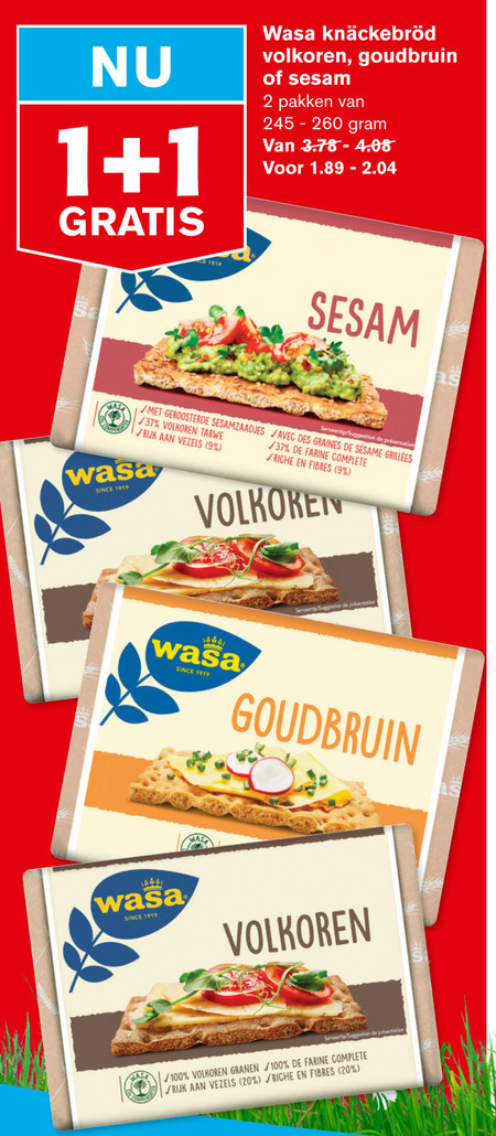 Wasa   knackebrod folder aanbieding bij  Hoogvliet - details