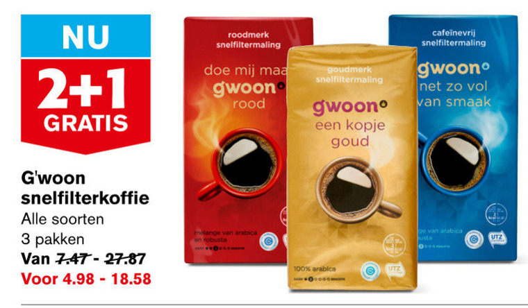 Gwoon   koffie folder aanbieding bij  Hoogvliet - details