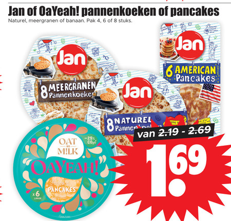 Jan   pannenkoek folder aanbieding bij  Dirk - details