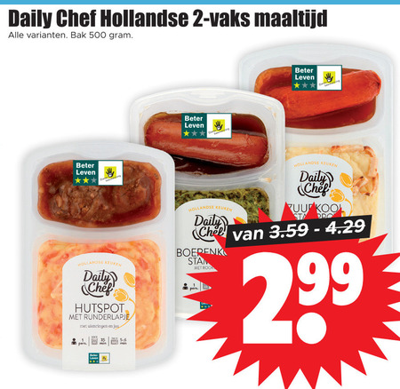 Daily Chef   hollandse kant en klaar maaltijd folder aanbieding bij  Dirk - details