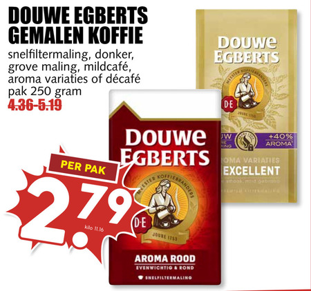 Douwe Egberts   koffie folder aanbieding bij  MCD Supermarkt Basis - details