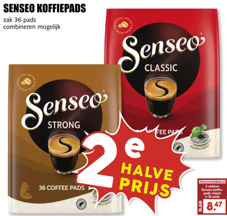 Douwe Egberts Senseo   koffiepad folder aanbieding bij  MCD Supermarkt Basis - details