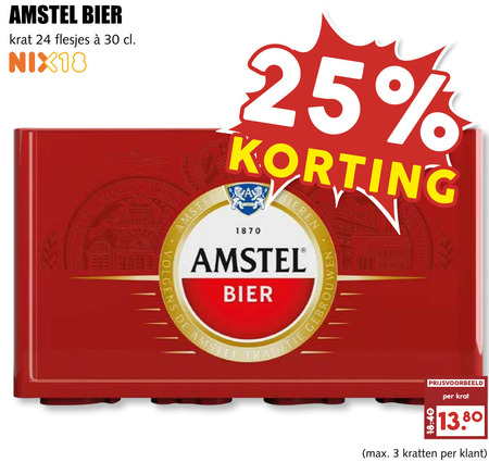 Amstel   krat bier folder aanbieding bij  MCD Supermarkt Basis - details