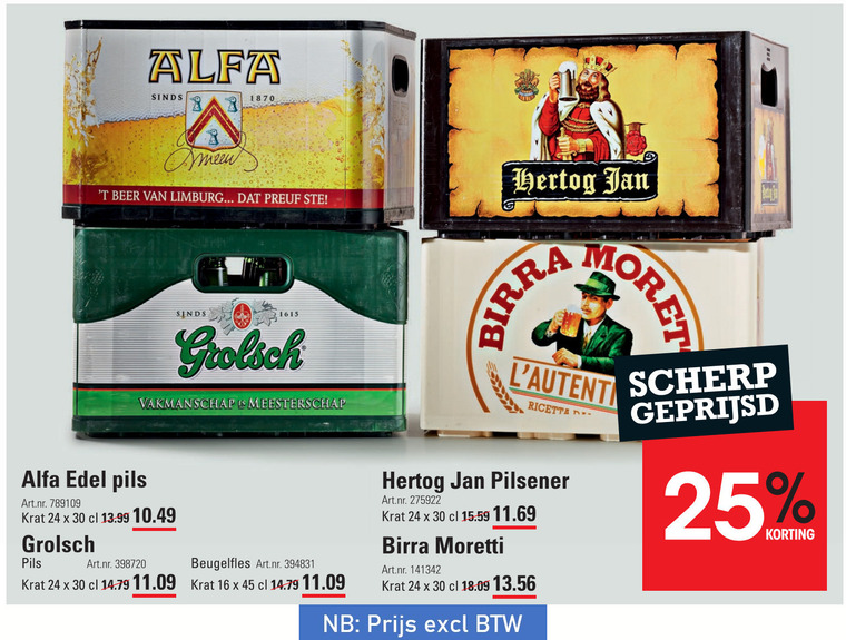 Alfa   krat bier folder aanbieding bij  Sligro - details