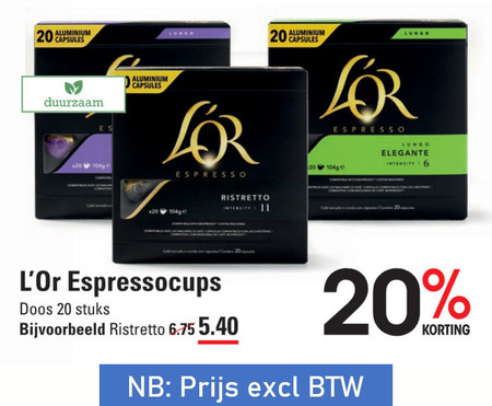 Douwe Egberts L Or   koffiecups folder aanbieding bij  Sligro - details