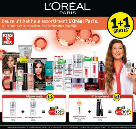 L Oreal   shampoo, gezichtsverzorging folder aanbieding bij  Kruidvat - details