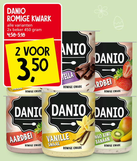 Danone Danio   kwark folder aanbieding bij  Jan Linders - details