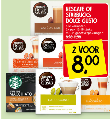 Nescafe   dolce gusto capsules folder aanbieding bij  Jan Linders - details