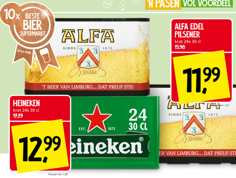 Alfa   krat bier folder aanbieding bij  Jan Linders - details